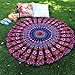 Canserin Beach Hippie Tapestry, Bohemian Round Towel Yoga Mat (Purple)