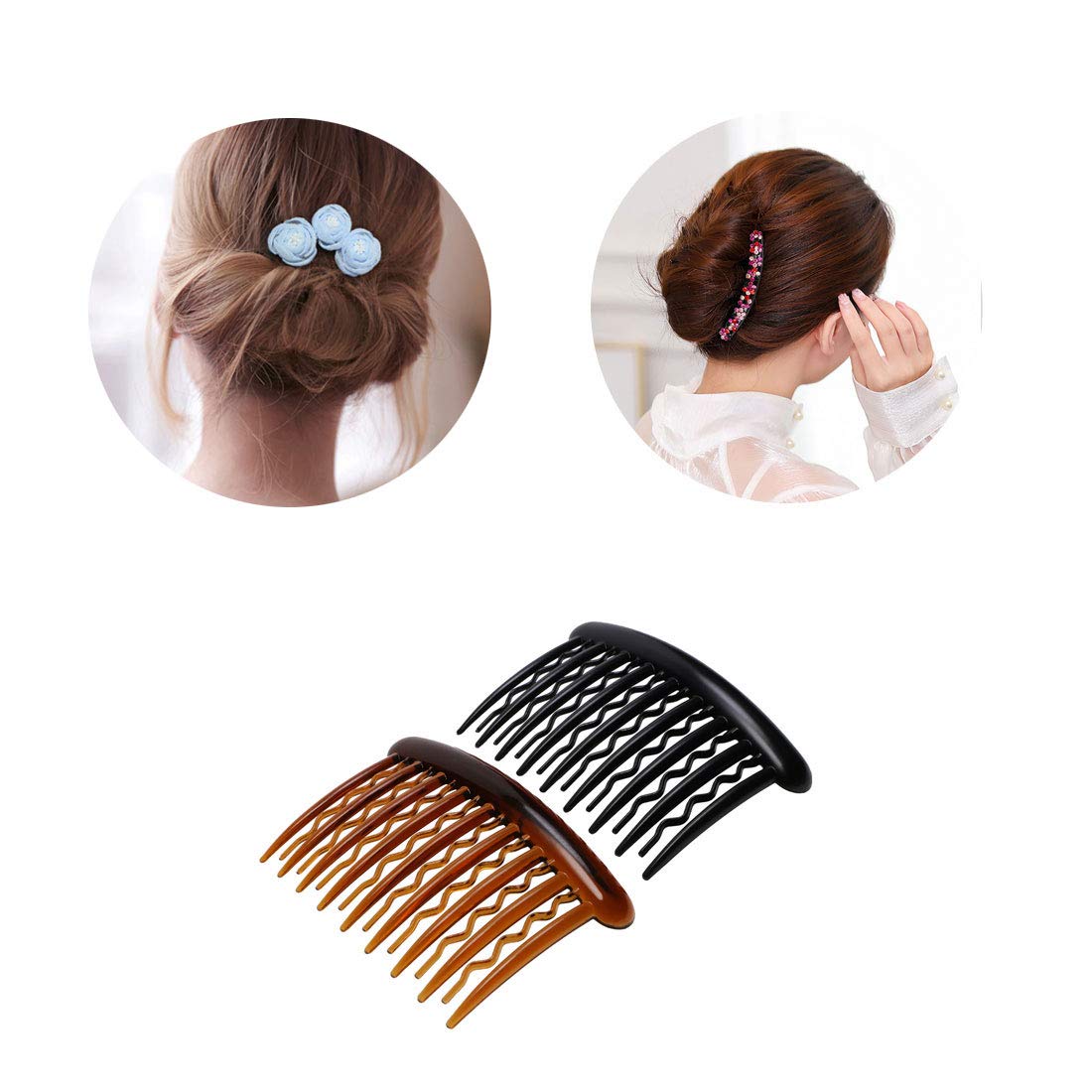 Penta Angel 6Pcs Plastic Hair Side Combs Hairpin Clip with Teeth Hair Accessories for Women Girls and Crafts DIY : Beauty