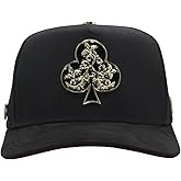 Ferreti Hats FT117 Black Clover Hat - Premium Black Clover Hats for Men and Women, Black Snapback Hat, Ball Caps for Men for Any Occasion, Clover Trucker Hat, Gorra para Hombre Ajustable