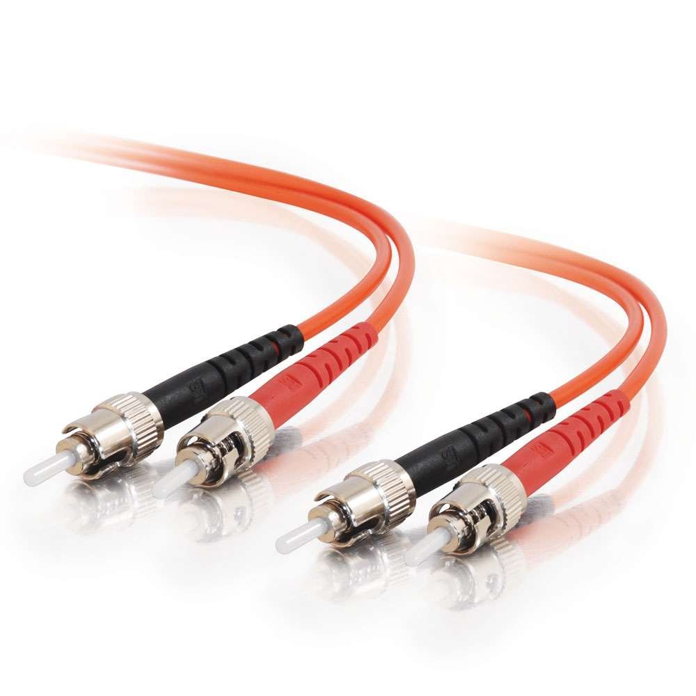 C2G 10m Fibre/Fiber Optic Cable for Fast Ethernet, Fiber Channel, ATM and Gibabit Patch Cable ST/ST LSZH Duplex Multimode 50/125 Fibre Cable