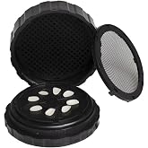 Dental Veneer Processing Case, 8-Slot Tooth-Position Tray, Plastic Mesh Lid, Replaceable Adhesive Pad, 100mm Round Organizer for Porcelain Veneers and Crowns, Lab, Clinic and Home Use