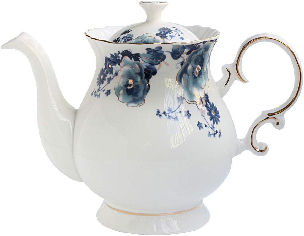 Teapots Jomop European Style Ceramic Flower Teapot Coffee Pot Water Pot