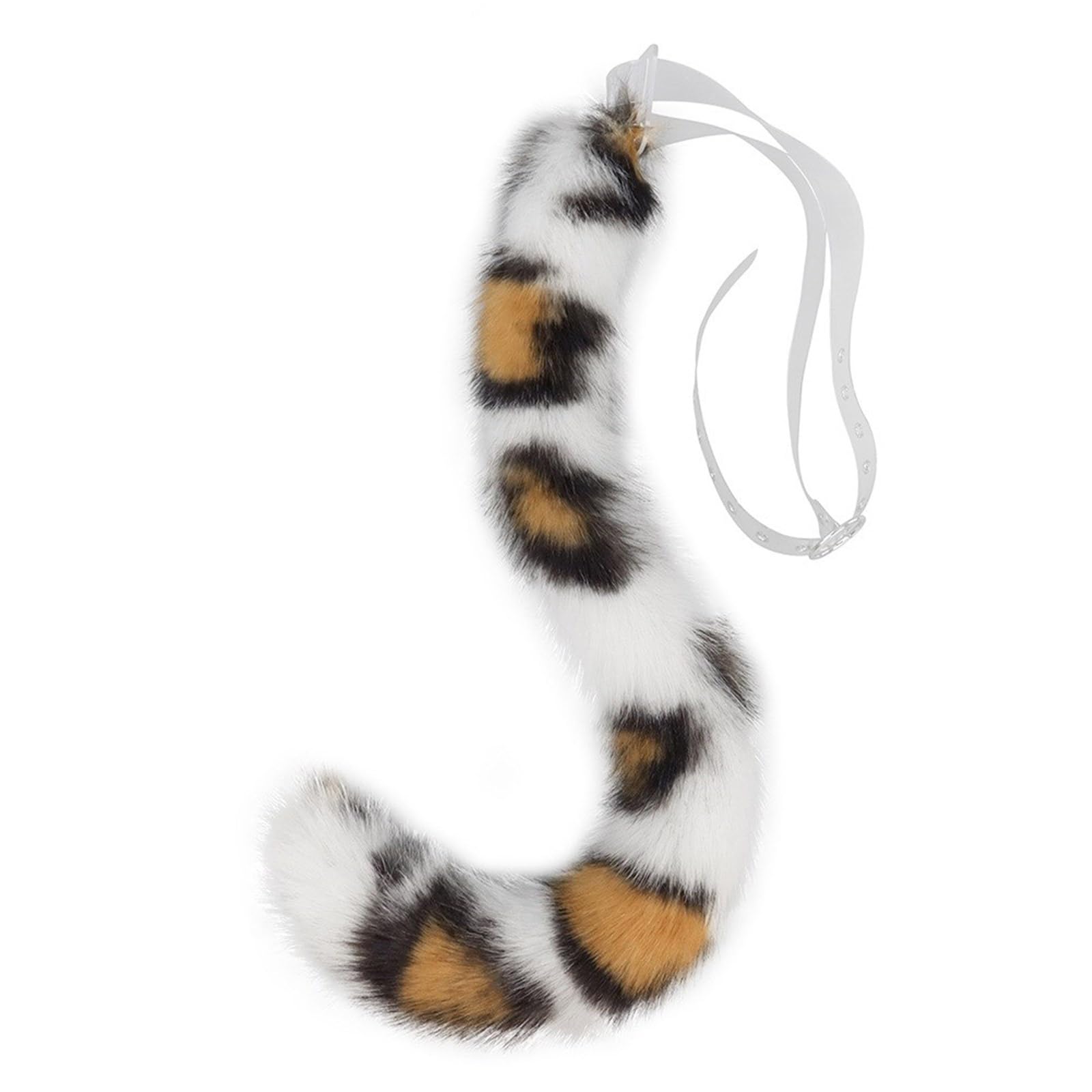 LUOFENG cats tails,Wolf Tail Long Faux Furs Cat Leopard Costume Tail Halloween Christmas Fancy-Party Cosplay Costume Adjustable Foxes Tail