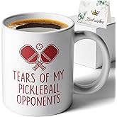 XKZGSZB Tears of My Pickleball Opponents, Funny Double Sided Print Office Home Ceramic Coffee Mug, Gifts for Dad Mom Uncle Aunt Boyfriend Girlfriend Coach Pickleballs Lovers Dink Players