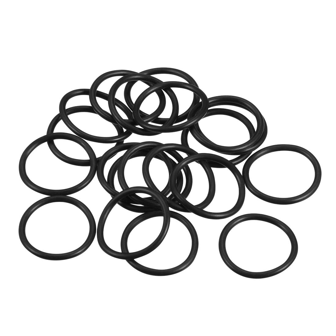 sourcing map Nitrile Rubber O-Rings 26mm OD 22.4mm ID 1.8mm Width, Metric Sealing Gasket, Pack of 20