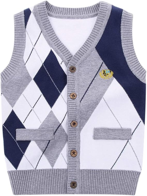 boys grey sweater vest