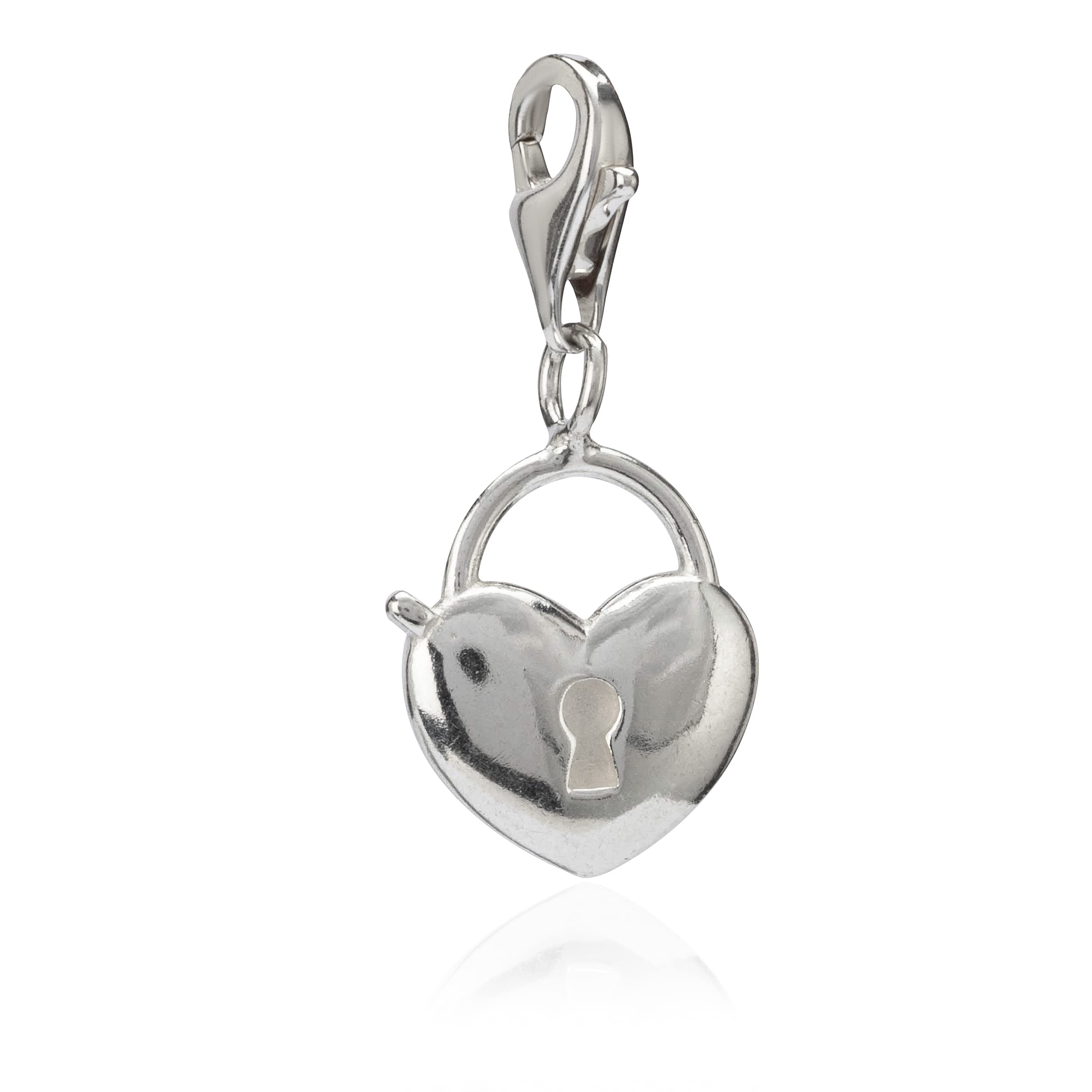 NKlaus charms heart pendant 925 silver 14x12mm for charms bracelets 13220