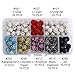 BEADNOVA 100pcs 8 Color Mix Lot Top Quality Crystal Rhinestones Pave Clay Spacer Ball Beads (10mm Box Set)