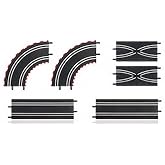 Carrera GO Slot Car Race Track Extension Set #1, Add-On Accessory #20061600 | Track Expansion Pack Compatible with GO 1:43 Scale Tracks, Includes 2x Curves, 2x Straights, 2x Lane Changes, Ages 6+