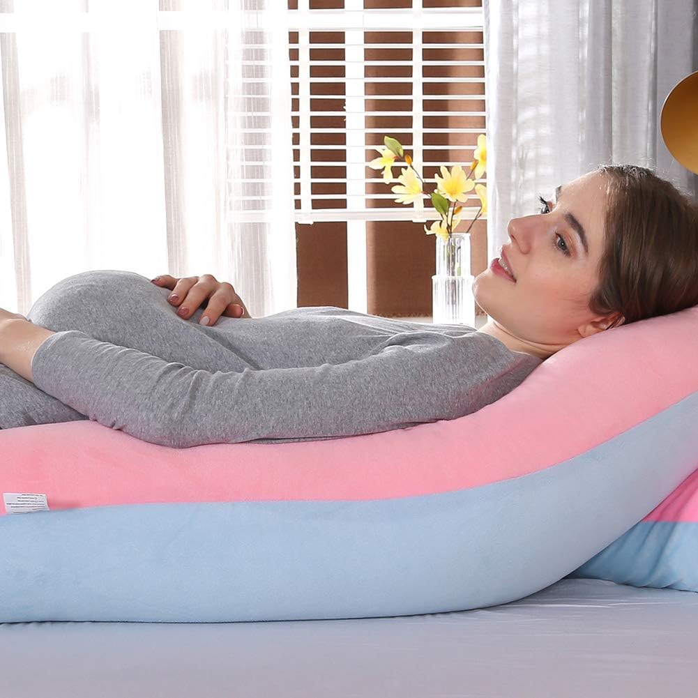 SHANNA Pregnancy Pillow for Sleeping J Shaped Full Body Pillow Pregnancy Pillows, Maternity Pillow Support for Back Hips - Image 5