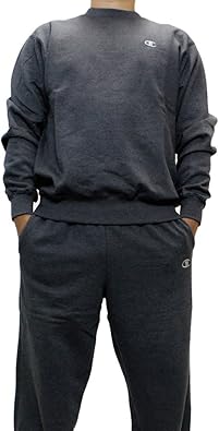 Amazon チャンピオン セットアップ Champion チャンピオン メンズ セットアップ スウェット 上下セット トレーナー スウェットシャツ パンツ 全4色 S2465 P2519 M Charcoal Champion チャンピオン シューズ バッグ