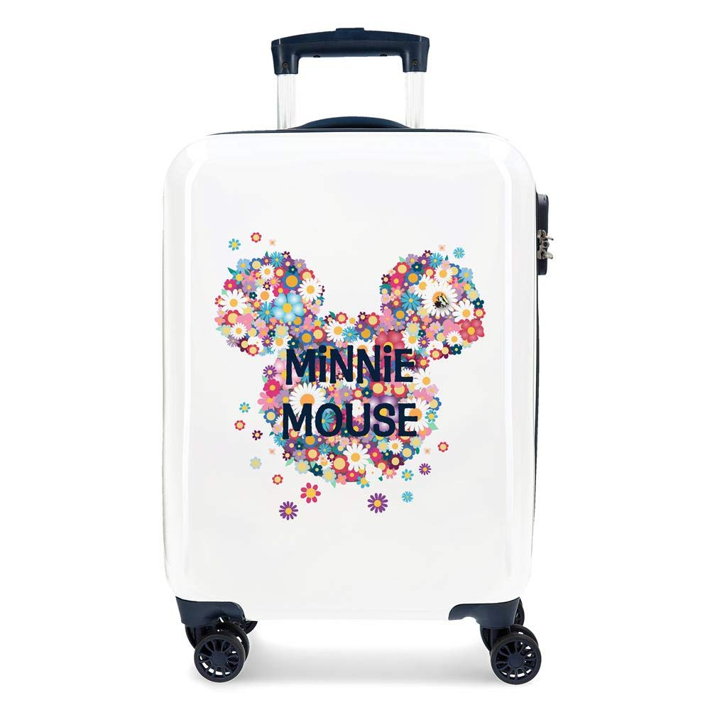 Disney Minnie Sunny Day Flowers Blue Hardside Carry-on Suitcase