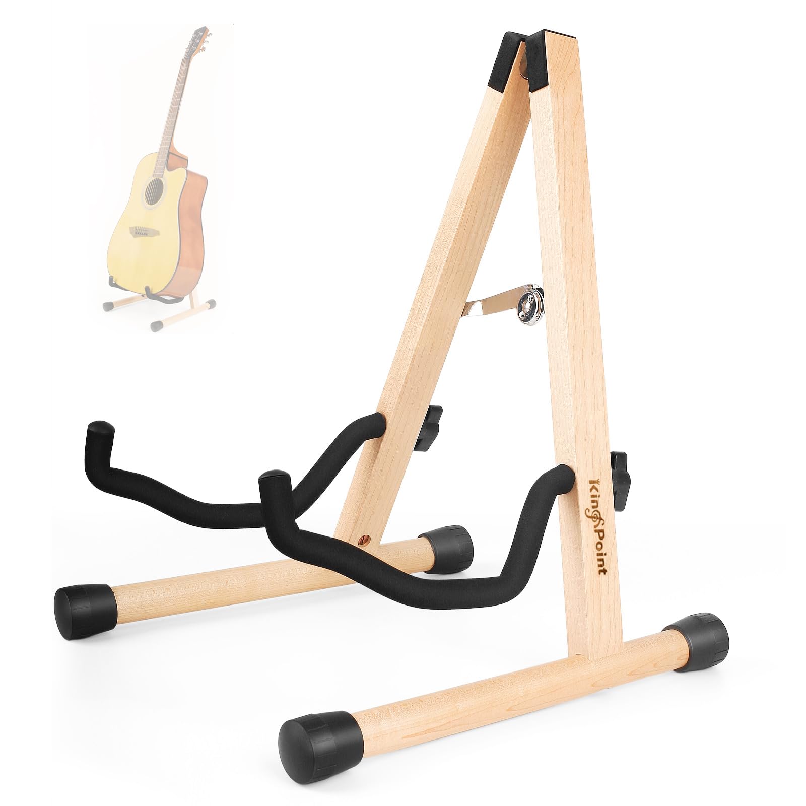 KingPoint Guitar Stan Acoustic Guitar Stan Wood Classical Electric Guitar Stand,Foldable Bass Guitar Stand,Guitar Accessories