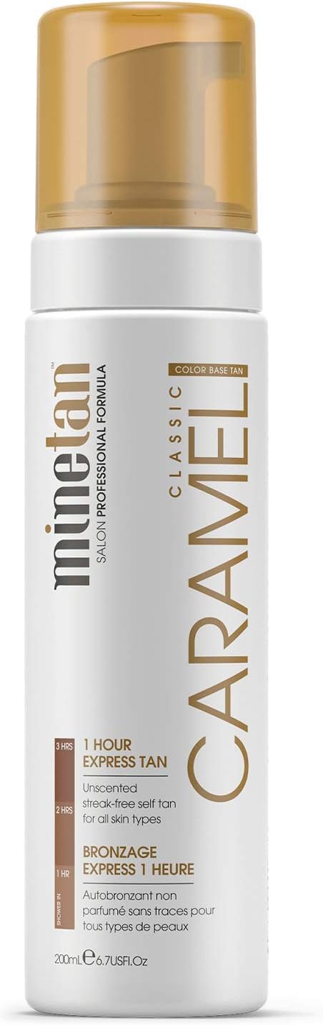 MINETAN BODY.SKIN Medium Fake Tan Mousse, Caramel, 200 ml (Pack of 1)