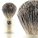 Miusco Pure Badger Hair Shaving Brush and Luxury Stand Shaving Set, Ivory