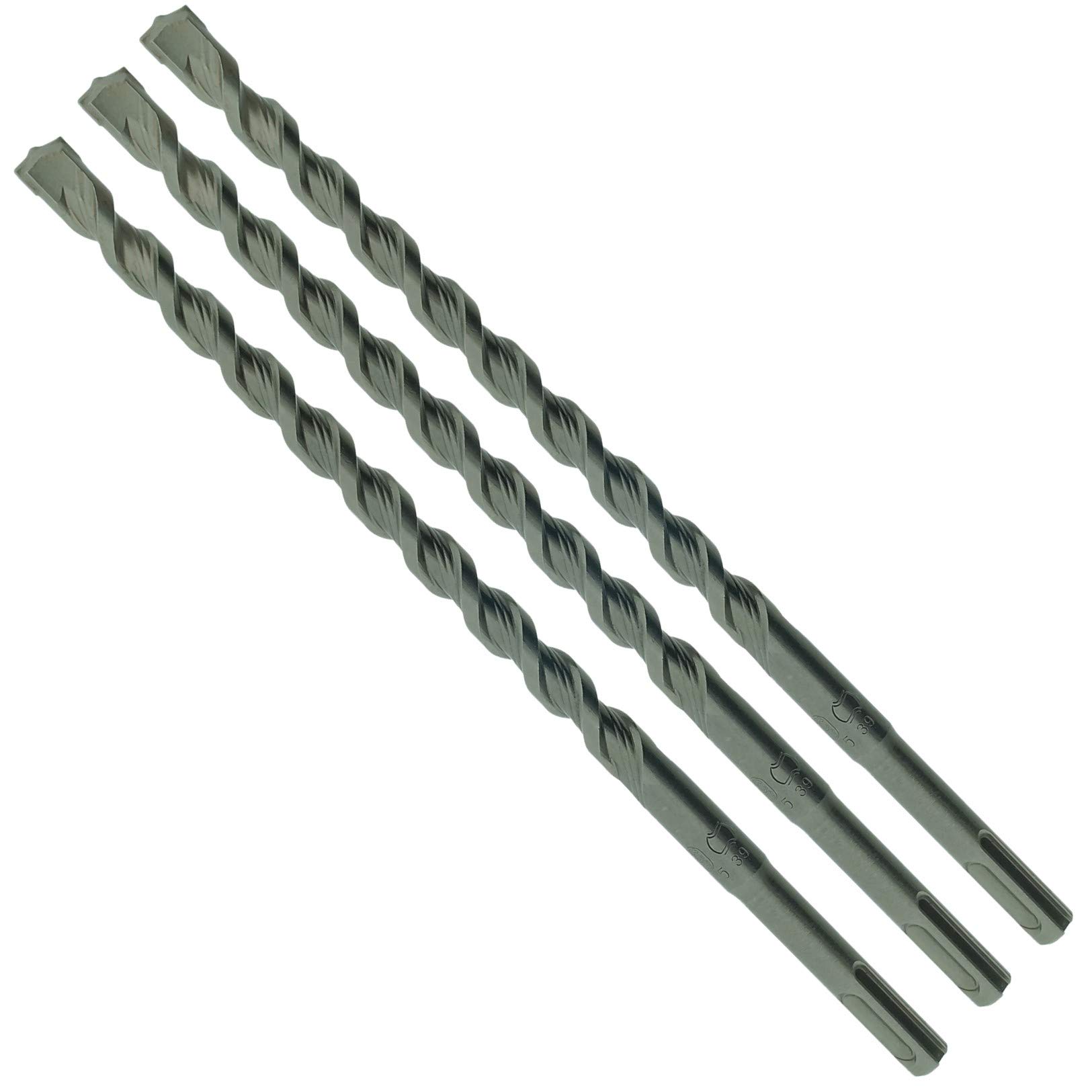 3 x SabreCut SDSA12_3 12mm x 160mm PGM Approved SDS Plus Drill Bits for Stone Concrete Brick