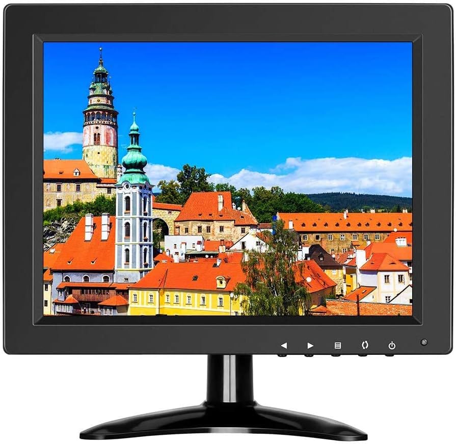 Eyoyo 10 inch Small Portable HDMI LCD Monitor IPS HD 1024x768 4:3 with BNC HDMI VGA AV Input for PC Raspberry Pi Gaming