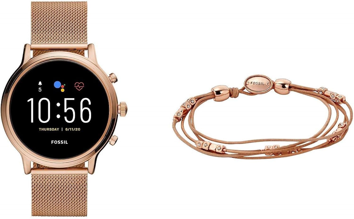 Fossil Gen 5 Julianna Boîtier et Bracelet en Acier Inoxydable