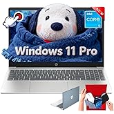 HP 15.6 Touchscreen Laptop Computer - 16GB RAM, 512GB SSD, Windows 11 Pro, FHD Anti-Glare, Intel Core i3-N305, Intel UHD Graphics, Copilot AI, Long Battery Life, Business Laptop for Work & Students