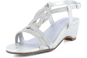 LONDON FOG Womens Macey Demi-Wedge Dress Sandals
