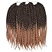 Silike 3D Cubic Twist Crochet Braid 18inch (12Roots/Piece 3 Pieces) Ombre Synthetic Crochet Hair Extension(T 1B/27)
