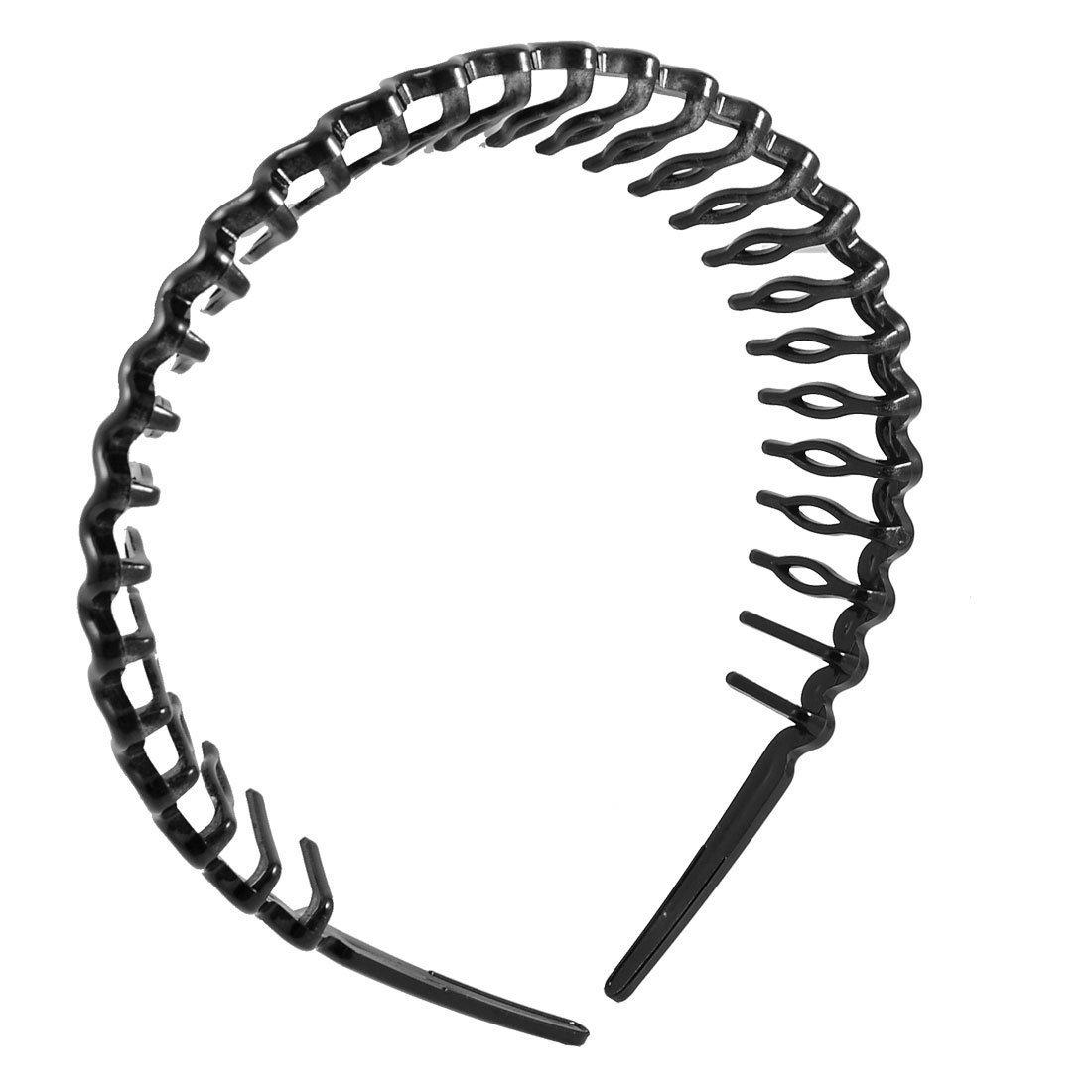 SODIAL(R) Plastic Teeth Comb Hairband Hair Hoop Headband Black For Woman