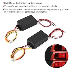 Terisass Car Tail LED Light 3 Step Sequential