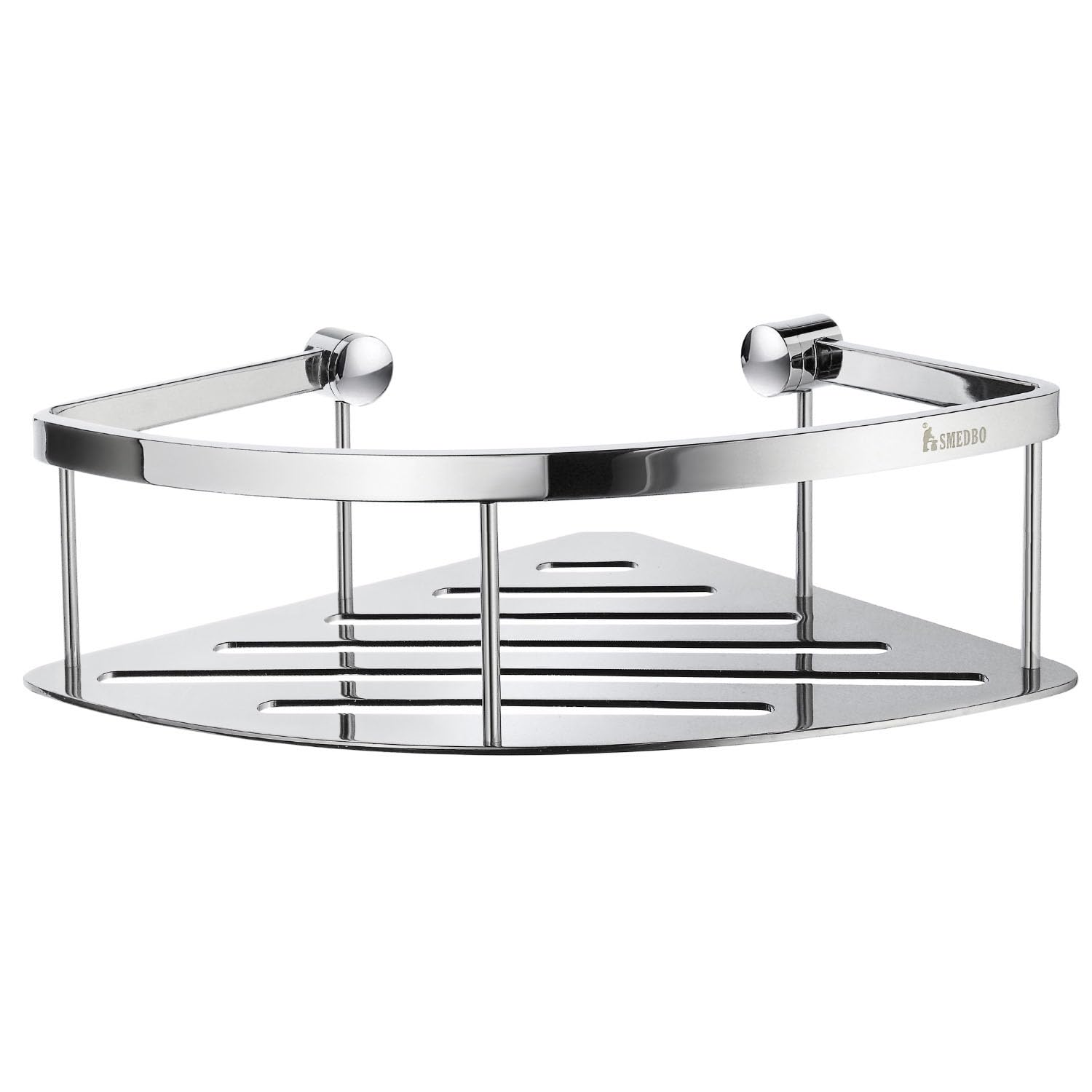 Smedbo Sideline Design Corner Soap Basket Polished, Brass, Polished Chrome, 8.3 x 20.9 x 25.7 cm, Silver