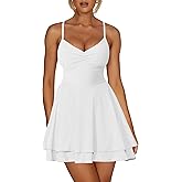Kaximil Women's Sexy Spaghetti Strap Ruffle Mini Dress Ruched Corset Party Club A Line Short Dresses