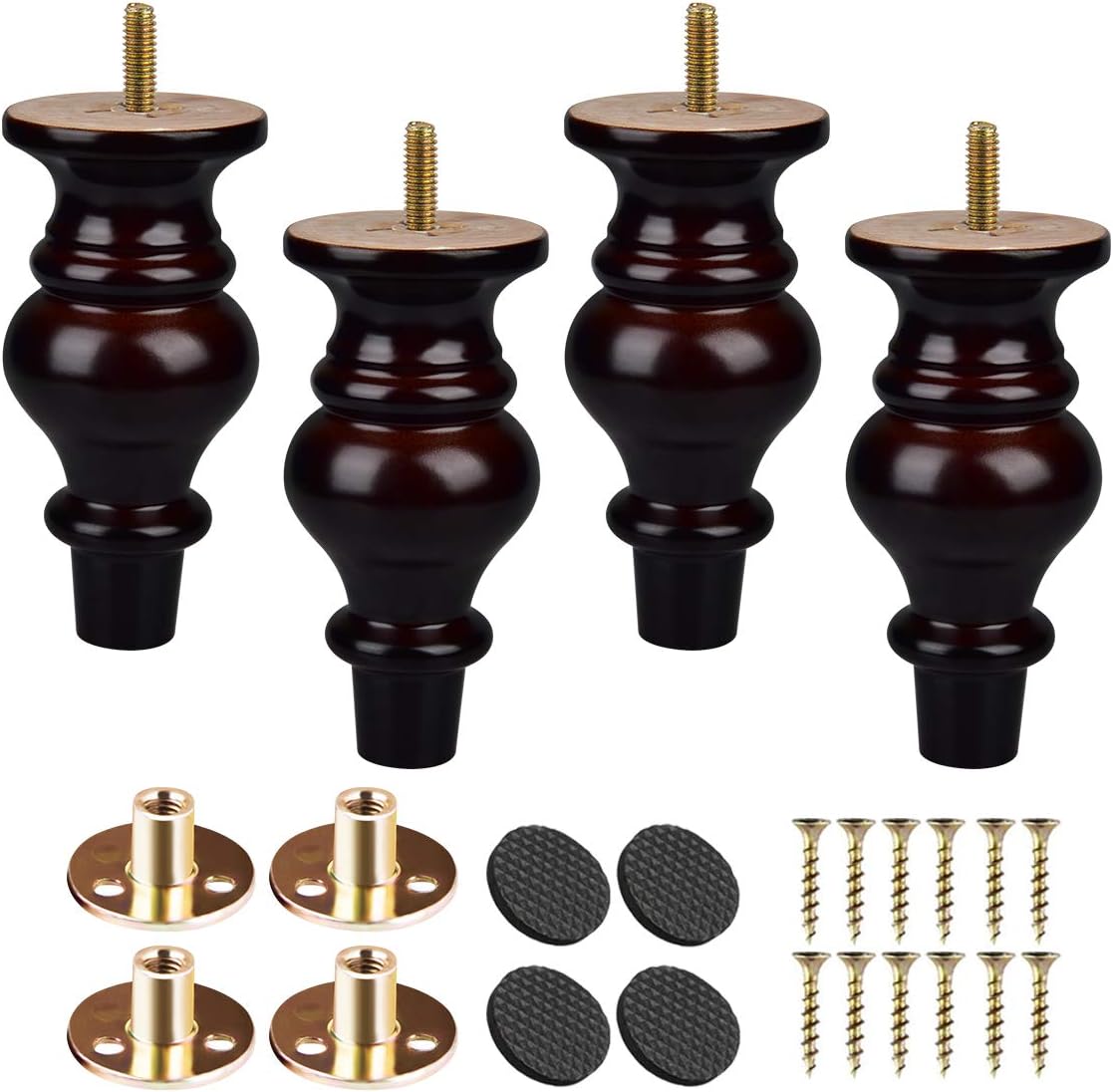 6 inch Solid Wood Furniture Legs