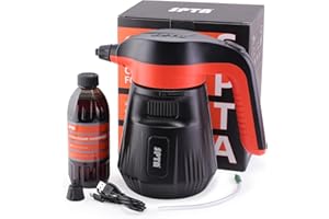 SPTA Pressure Foam Sprayer, 2.25L/76 oz Electric Pressurized Soap Sprayer Car Foam Sprayer, Cordless Pump Sprayer, Car Wash Pressure Washer Foamer with 500ML Shampoo for Detailing