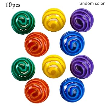 Coxeer 10PCS Bounce Ball Rubber Swirl Bouncing Balls High Bouncing Balls for Kids