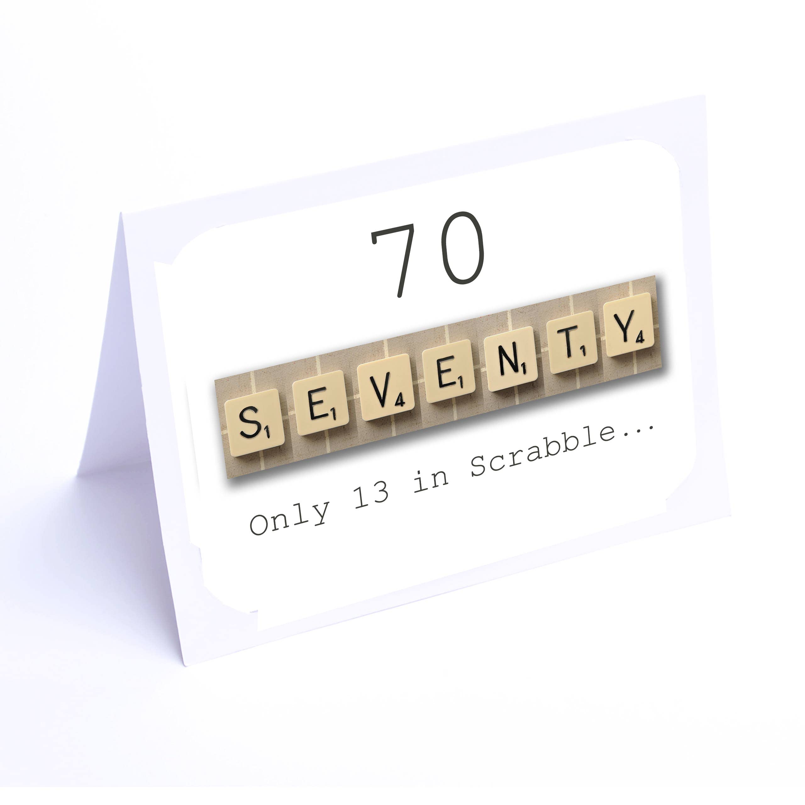 Birthday Cards Scrabble (70th Birthday Card)