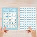 Blue and Gold Boy Baby Shower Bingo Game - 24 Guests