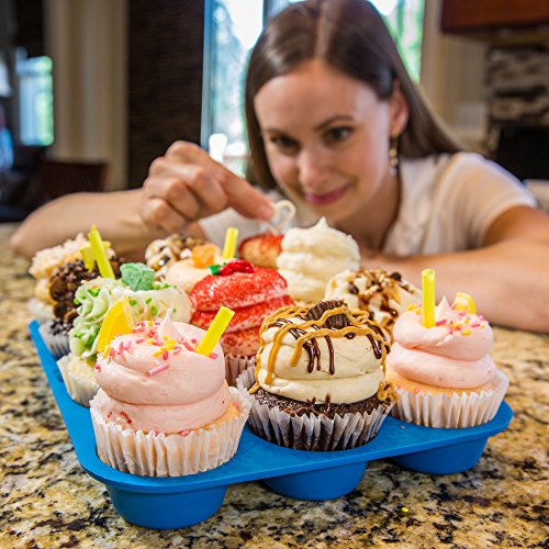 6 Cup+Silicone+Muffin+Cupcake+Baking