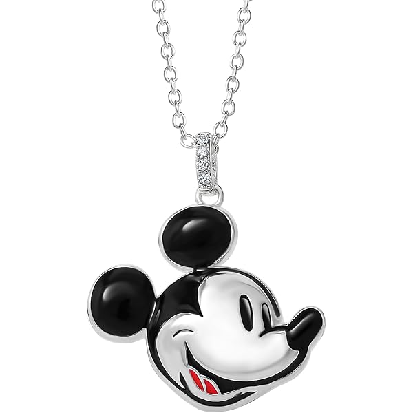 Amazon.com: Disney Womens 3D Mickey Mouse Necklace 18