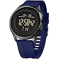 COSSINIGE Mens Digital Waterproof Military Watch for Men Black Dive Tactical Sports Minimalist Ultra-Thin Wrist Watch