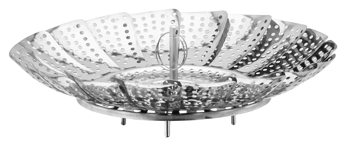 Judge Stainless Steel Basket Steamer on Legs 14cm-24cm, Gift Boxed
