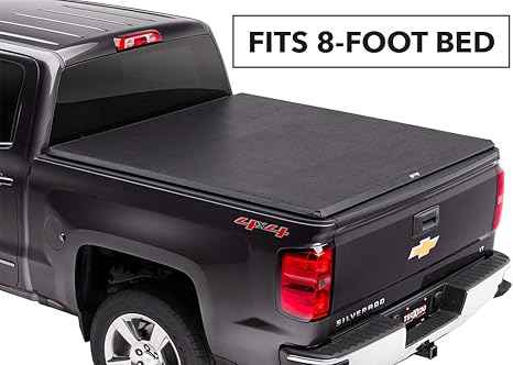 Tyger Auto Tg Bc3c1038 Tri Fold Tonneau Truck Bed Cover Fits 2014 2017 Chevy Gmc Silverado Sierra 1500 2015 2017 2500hd 3500hd 8 Long Bed