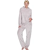 Istylish Fleece Pajamas For Women Set 2 Piece Fluffy PJ Sets For Sherpa Womens Flannel Loungewear Set