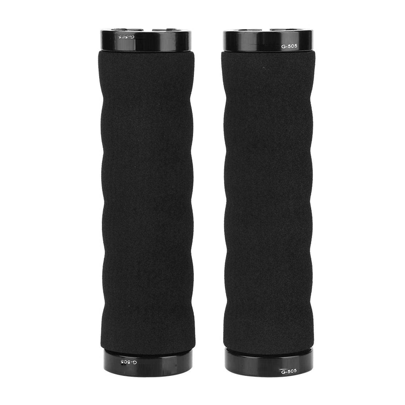 Bicycle Handlebar Grips with Lock-on Bicycle Handle Bar End Caps for Mountain Bicycle Bike Grip(Black)