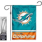 Dolphins Garden Flag and Stand Pole Holder Mount