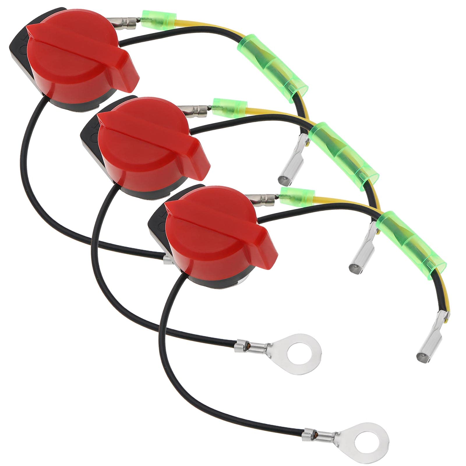 EMSea 3PCS Engine On Off Stop Switch Compatible with GX110 GX120 GX160 GX200 GX240 GX270 GX340 GX390 Lawn Mower Replacement Parts