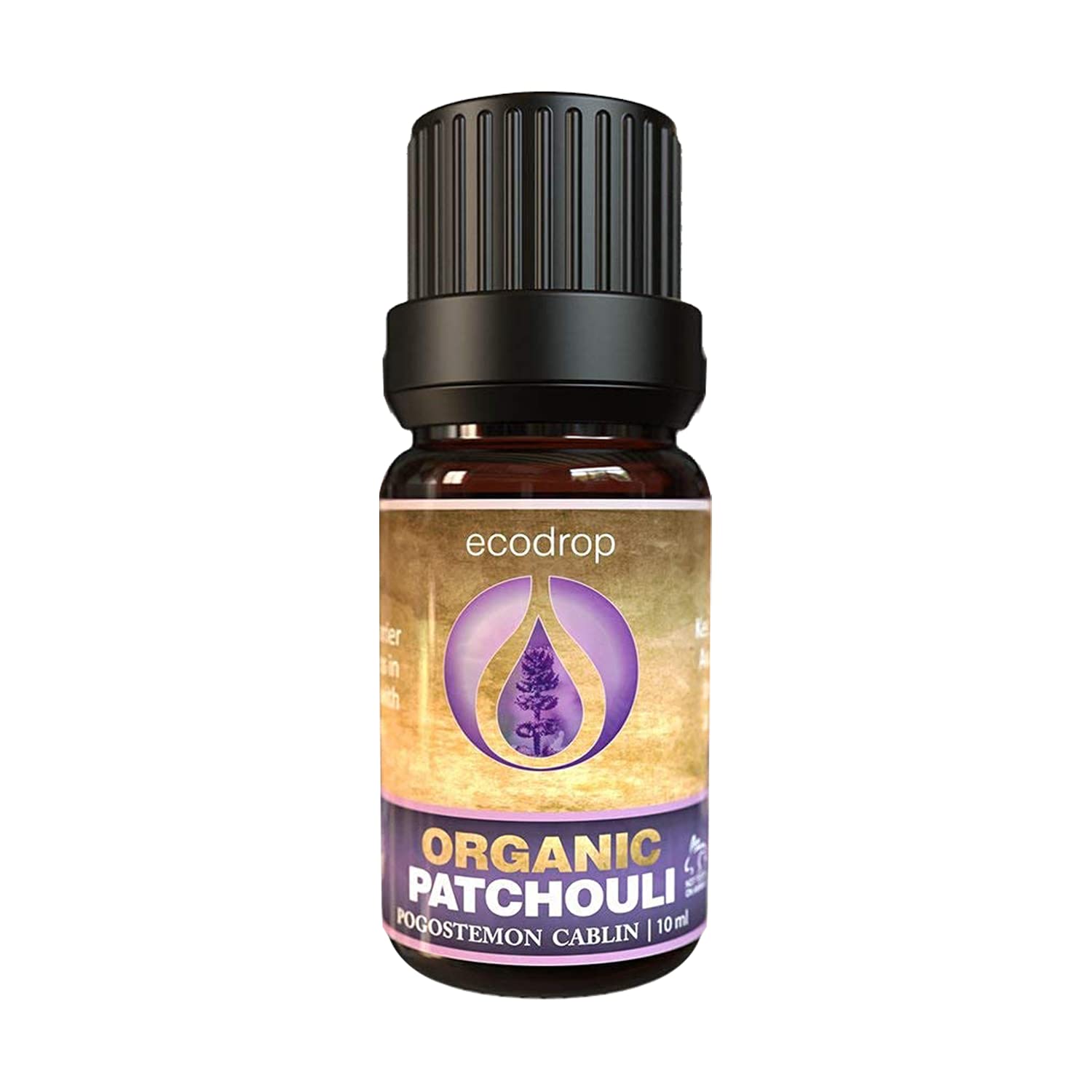 Patchouli Essential Oil, Certified Organic, 100% Pure, Aromatherapy, Massage, Diffusers & Bath - 10ml (Pogostemon Cablin)