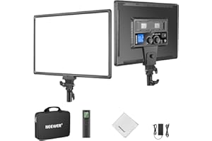 NEEWER NL288 LED Video Light Panel, 45W 4800Lux 3200K-5600K CRI97+ Dimmable Bi Color 18" Soft Studio Photography Key Lighting