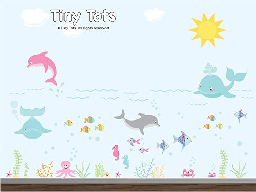 under the sea wall decals nursery