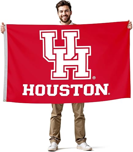 University Of Houston UH Cougars Flag | 3x5 Feet Outdoor Banner | Officially Licensed College Pride