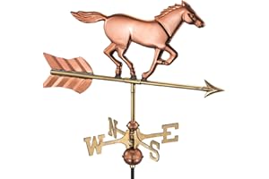 Good Directions Horse Cottage Weathervane 801PR with Roof Mount, Pure Copper, Small