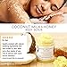 Body Essentials Coconut Milk & Honey Comb Body Scrub with Dead Sea Salt - 6 Essential Oils - 3 Vitamins - 100% Natural Exfoliant - Organic - Younger Healthier Skin