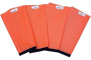 SHOOFLY Horse Leggins, Patented Loose Fitting Boots, Reduce Stomping, Stress & Fatigue, Breathable Plastic Mesh (Orange/Small)